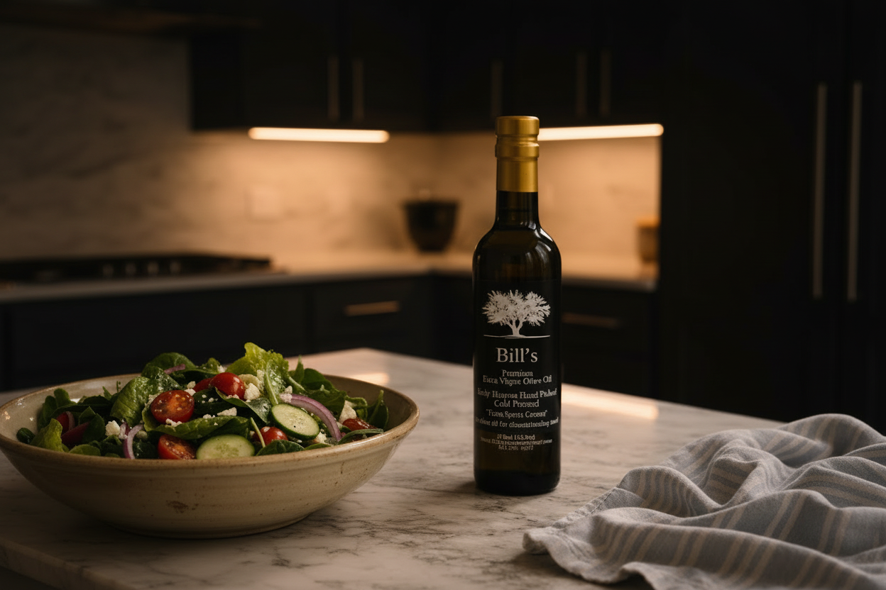 100% Cold-Pressed Extra Virgin Olive Oil